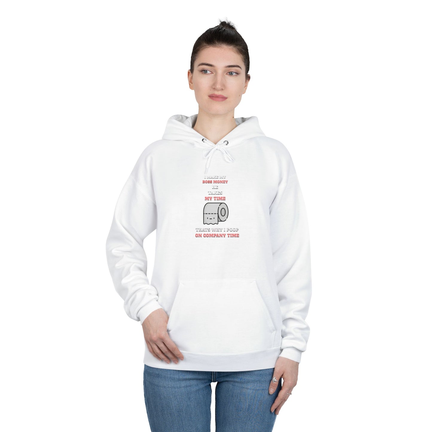 Poop on Company Time Hoodie – Funny Office Humor Sweatshirt | Unisex Fit
