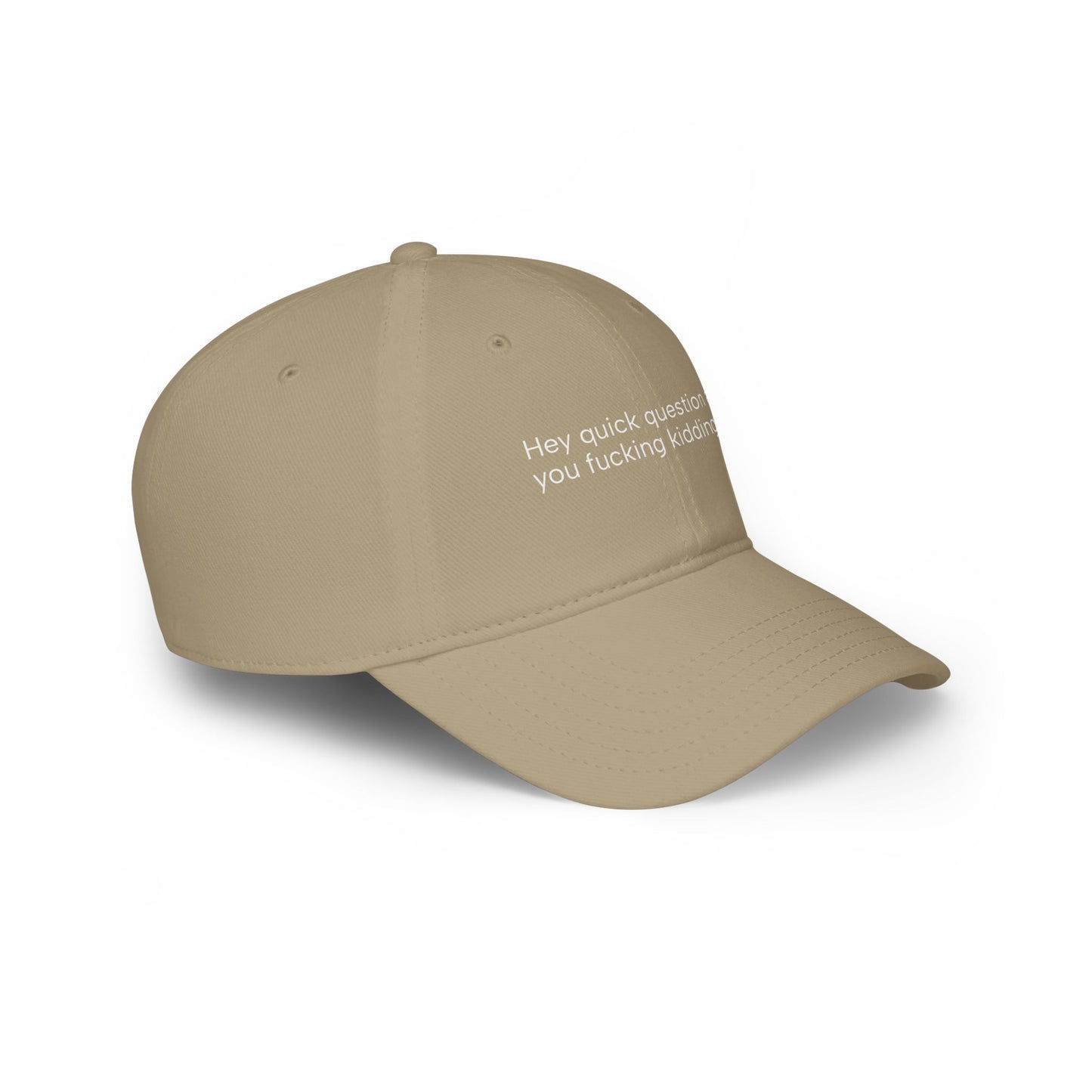 Quick Question Low Profile Baseball Cap