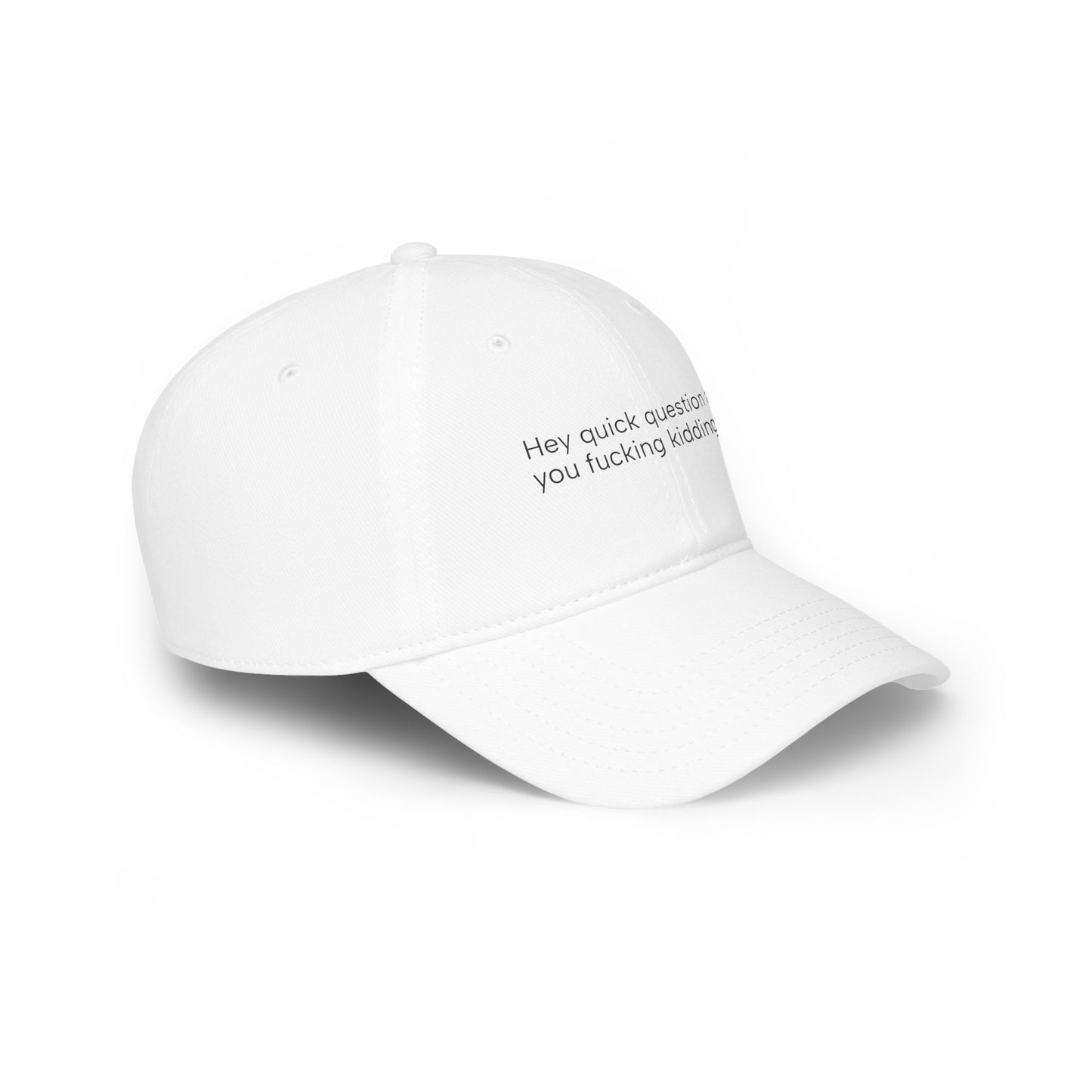 Quick Question Low Profile Baseball Cap