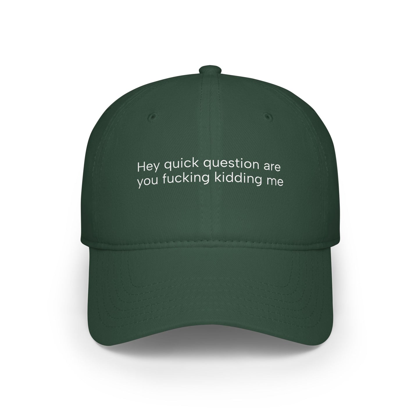 Quick Question Low Profile Baseball Cap