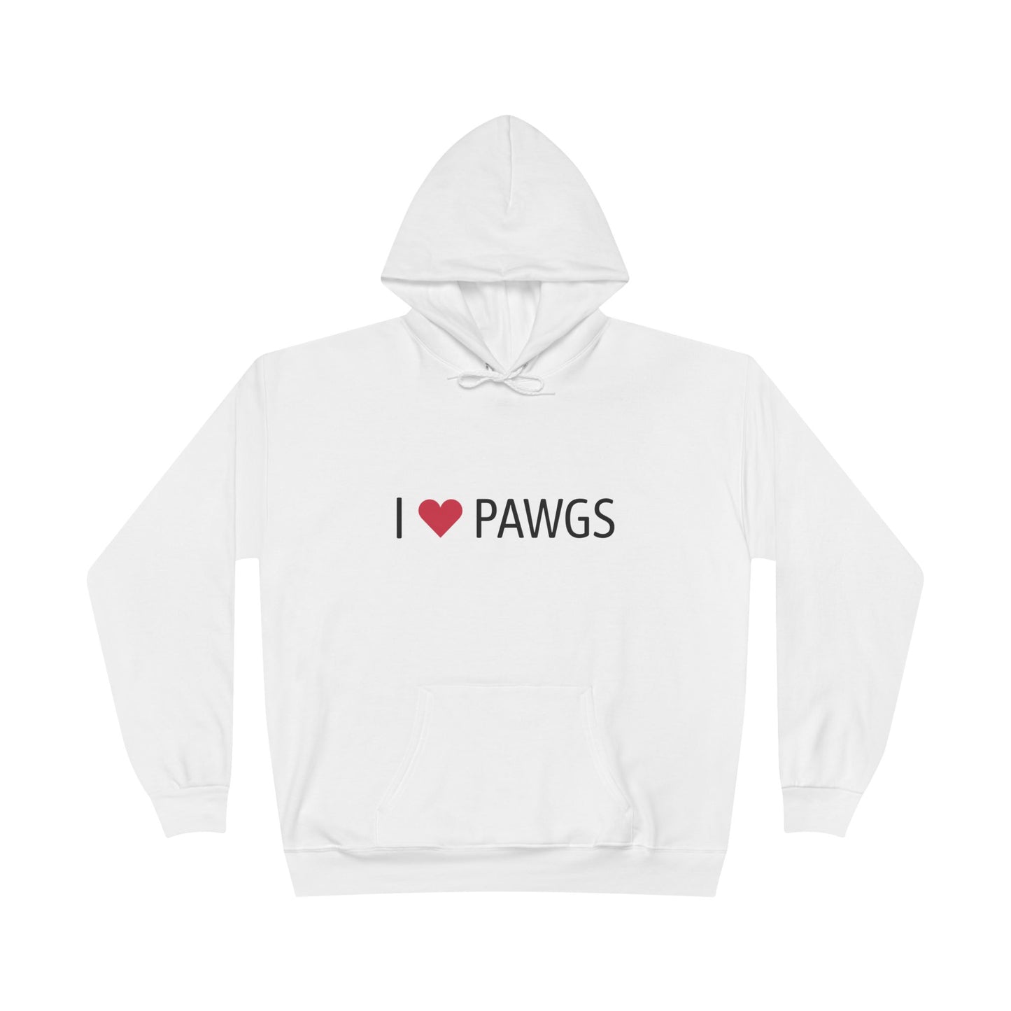 I ❤️ PAWGS Hoodie – Bold Graphic Sweatshirt | Unisex Fit