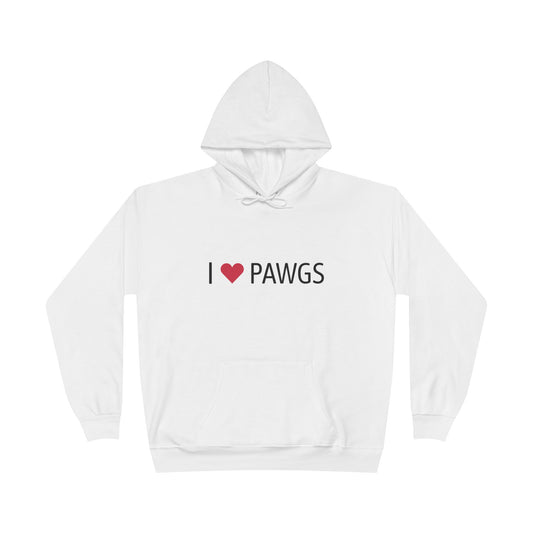 I ❤️ PAWGS Hoodie – Bold Graphic Sweatshirt | Unisex Fit